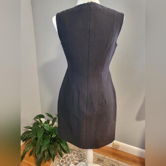 LaVia 18 Black Lined Sheath Cocktail Dress with Chest Accent - Size 8 - Picture 2 of 8